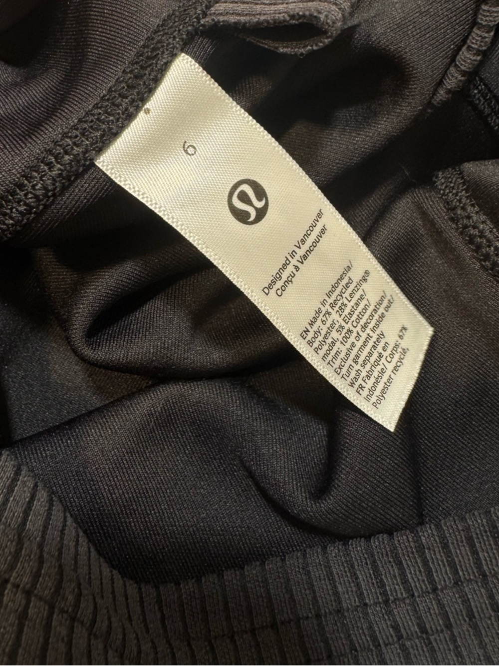 EUC Lululemon Ribbed Softstreme Cropped Tank Top Size 6 - Picture 6 of 6